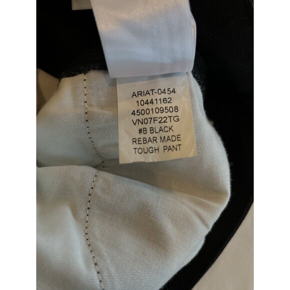 Ariat Jeans Womens Sz 28R NWT TAILORED Rebar DuraStretch Black Straight Leg Pant - Picture 7 of 13